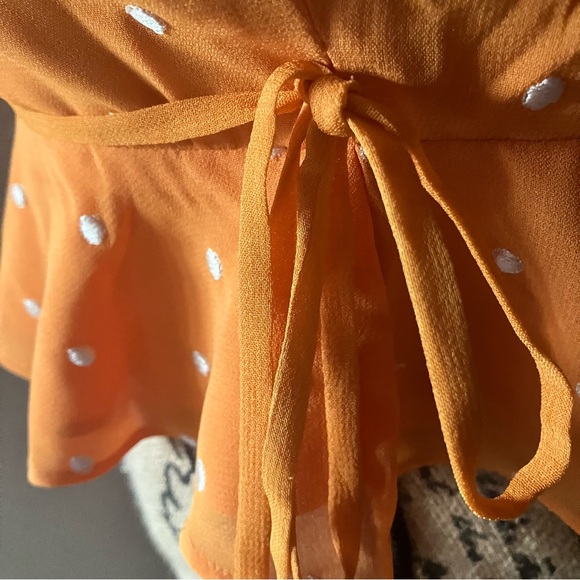 ☀️PRIVACY PLEASE 🌞 tangerine wrap top - Picture 10 of 12